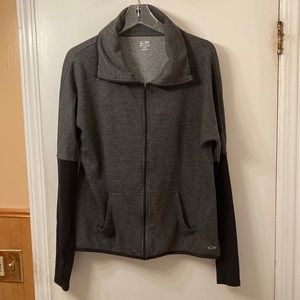Champion gray zip-up cowl neck athletic jacket